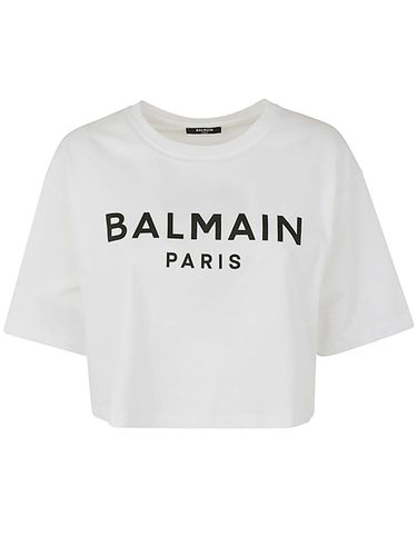 Balmain Printed Cropped T-shirt - Balmain - Modalova