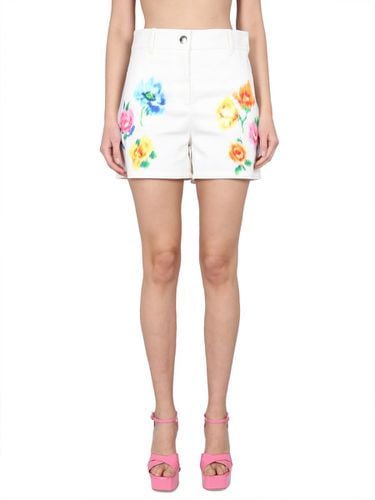 Shorts In Broderie Anglaise Flower Chiné - Boutique Moschino - Modalova