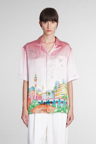 Casablanca Shirt In Rose-pink Silk - Casablanca - Modalova