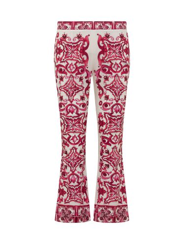 Majolica Print Charmeuse Pants - Dolce & Gabbana - Modalova
