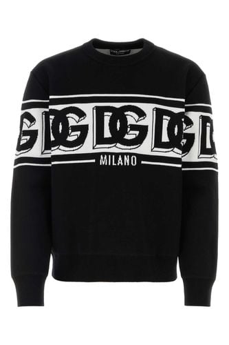 Black Stretch Polyester Blend Sweater - Dolce & Gabbana - Modalova