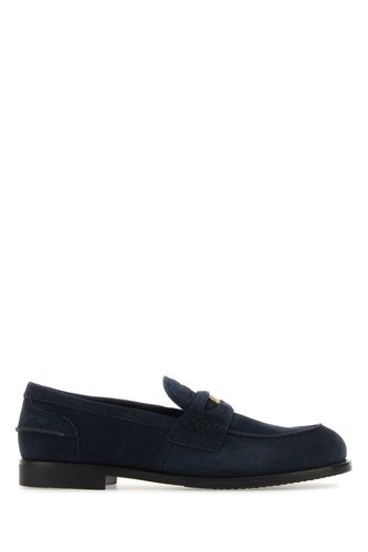 Miu Miu Blue Suede Loafers - Miu Miu - Modalova