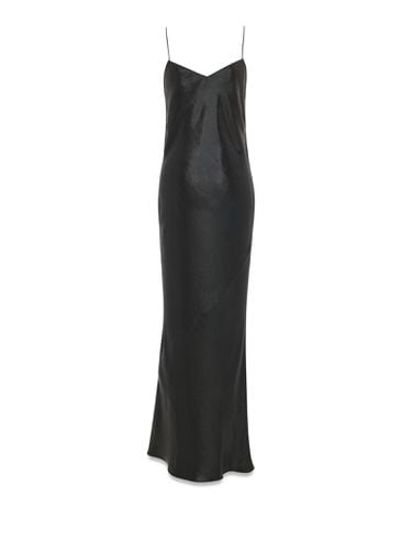 Long Satin Dress With Thin Straps - Saint Laurent - Modalova