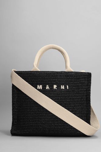 Marni Black Raffia Tote Bag - Marni - Modalova