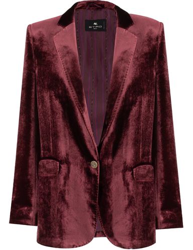 Etro Velvet Single Breasted Vblazer - Etro - Modalova