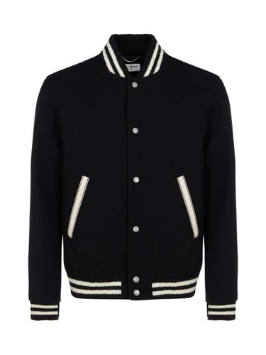 Saint Laurent Teddy College Jacket - Saint Laurent - Modalova