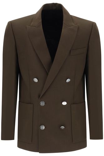 Double-breasted Jacket With Monogram Buttons - Balmain - Modalova