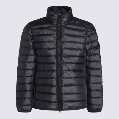 Stone Island Navy Blue Down Jacket - Stone Island - Modalova