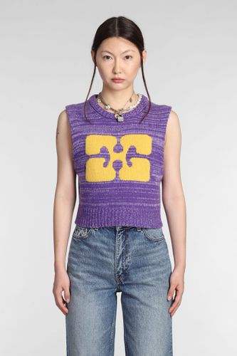 Ganni Purple Wool Blend Vest - Ganni - Modalova