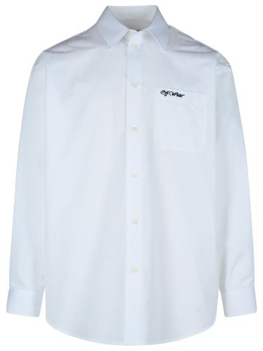 Off- college Cotton Shirt - Off-White - Modalova