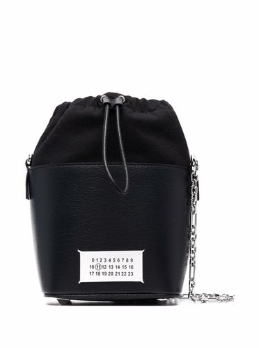 Bucket Bag In Leather And Canvas - Maison Margiela - Modalova