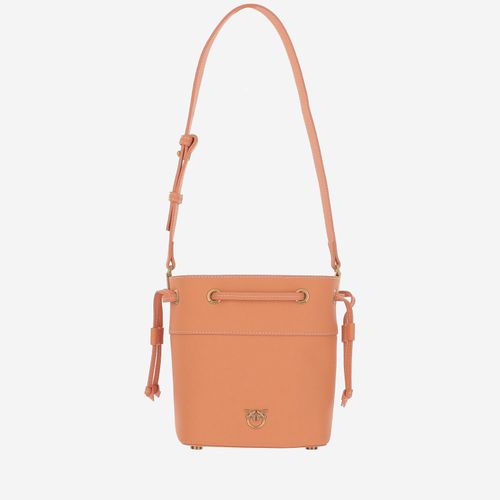 Leather Shoulder Bag With Logo - Pinko - Modalova