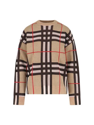 Burberry Check Pattern Sweater - Burberry - Modalova