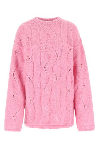 Pink Alpaca Blend Oversize Sweater - Low Classic - Modalova