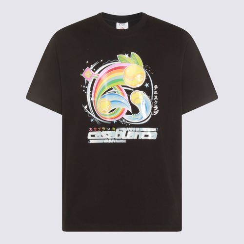 Casablanca Black Cotton T-shirt - Casablanca - Modalova