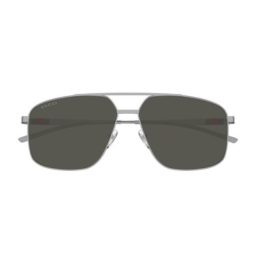 Gucci Gg1676s Linea Web 005 001 Silver Grey Sunglasses - Gucci Eyewear - Modalova