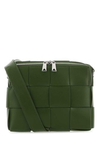 Olive Green Leather Cassette Camera Crossbody Bag - Bottega Veneta - Modalova