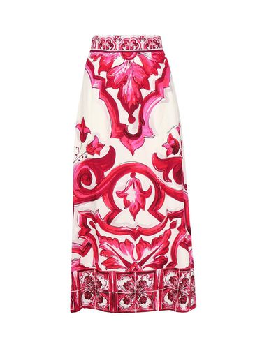 High Waist Majolica Printed Maxi Skirt - Dolce & Gabbana - Modalova