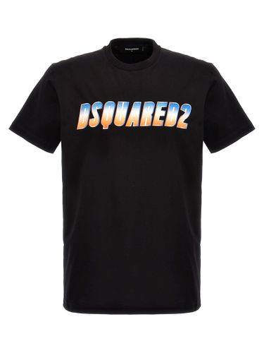 Crewneck T-shirt With Front Logo Print - Dsquared2 - Modalova