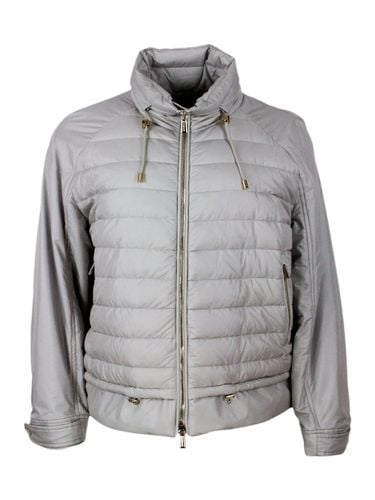 Lightweight 100 Gram Fine Down Jacket With An A-line Shape And Adjustable Drawstring At The Hem And Neck. Zip Closure - Moorer - Modalova