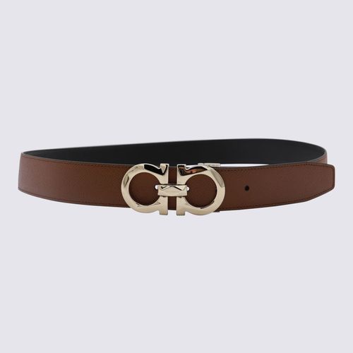 Ferragamo Brown Leather Belt - Ferragamo - Modalova