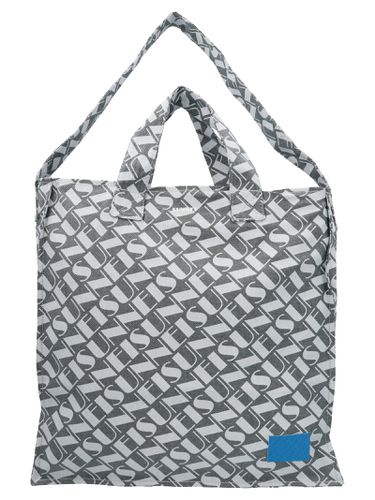 Logo Print Denim Shopping Bag - Sunnei - Modalova
