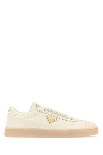 Ivory Leather Downtown Sneakers - Prada - Modalova