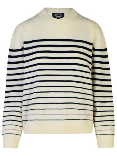 A. P.C. Wool Crewneck Sweater With Stripe Motif - A.P.C. - Modalova