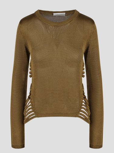 Fringed Viscose Knit Sweater - Atomo Factory - Modalova