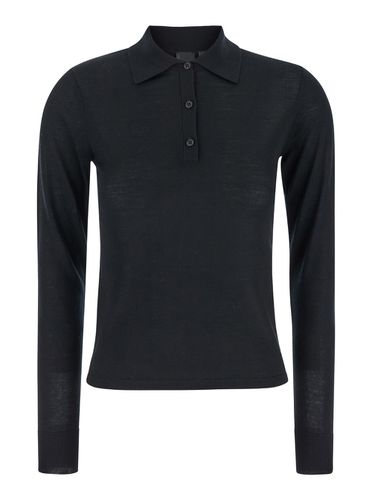 Liquoroso Long-sleeve Polo Shirt In Wool Woman - Pinko - Modalova