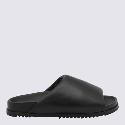 Rick Owens Black Leather Flats - Rick Owens - Modalova