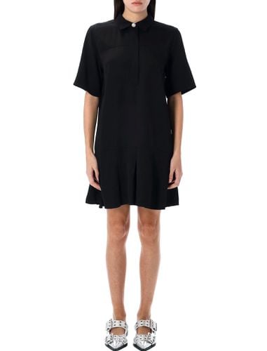 Ganni Viscose Twill Mini Dress - Ganni - Modalova