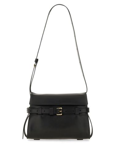 Logo Debossed Belted Shoulder Bag - Moschino - Modalova