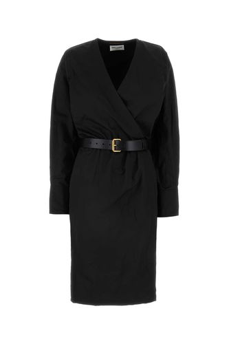 Black Cotton Blend Dress - Saint Laurent - Modalova