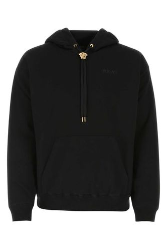 Versace Black Cotton Sweatshirt - Versace - Modalova