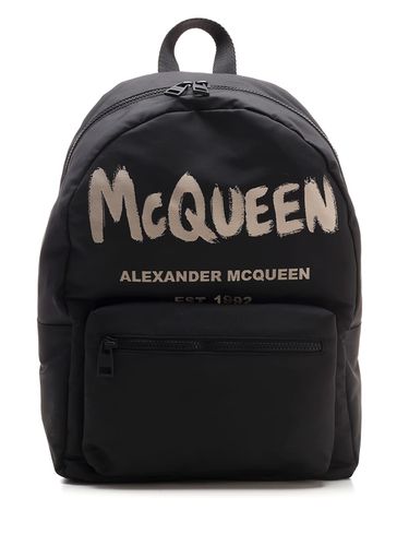 Black metropolitan Graffiti Backpack - Alexander McQueen - Modalova