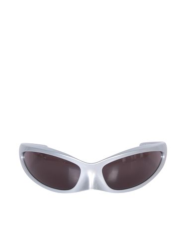 Skin Cat Silver Sunglasses - Balenciaga - Modalova