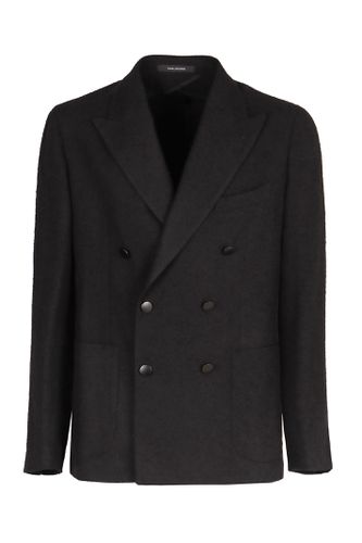 Double-breasted Wool Blend Jacket - Tagliatore - Modalova