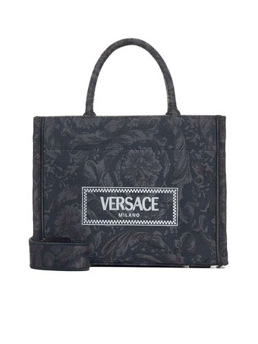 All-over Floral Motif Top Handle Bag - Versace - Modalova
