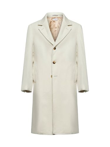 Ivory Cashmere Corduroy Coat - Brunello Cucinelli - Modalova