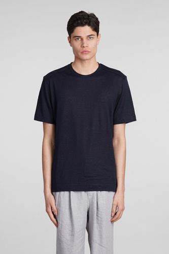 Zegna T-shirt In Blue Linen - Zegna - Modalova