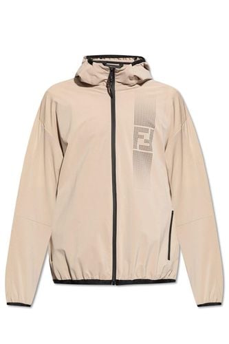 Gradient Ff Detail Zipped Hooded Jacket - Fendi - Modalova