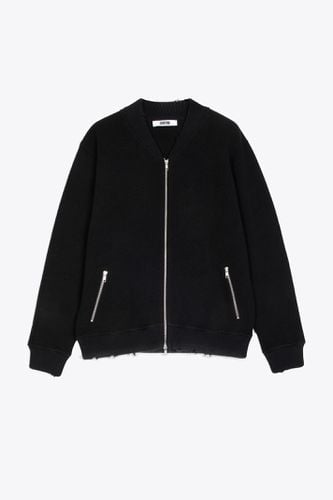 Bomber In Maglia Black wool blend bomber jacket - Mauro Grifoni - Modalova