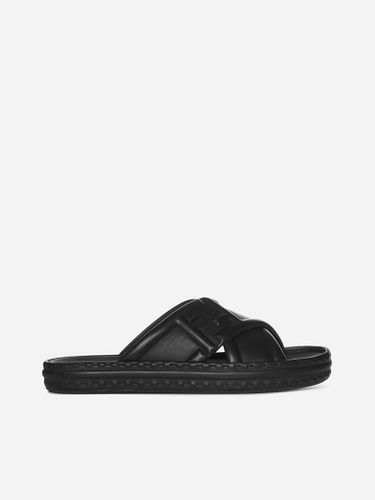 Fendi Ff Nappa Leather Sandals - Fendi - Modalova