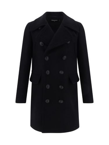 Double Breasted Long-sleeved Coat - Dsquared2 - Modalova