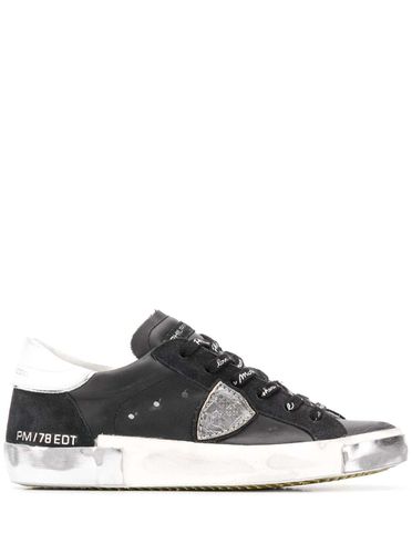 Prsx Low Sneakers In Black Leather - Philippe Model - Modalova