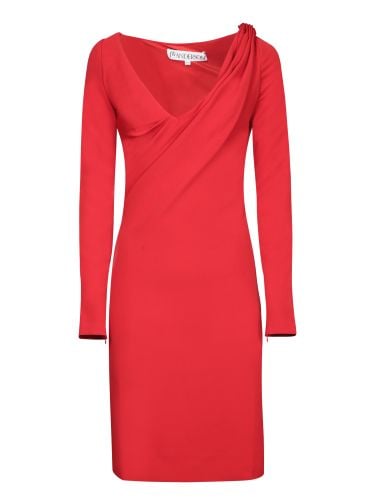 J. W. Anderson V-neck Ruched Midi Dress - J.W. Anderson - Modalova