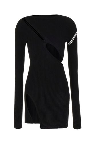 Black Stretch Viscose Mini Dress - The Attico - Modalova