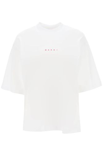 Oversize T-shirt With Logo - Marni - Modalova
