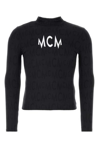 MCM Black Stretch Nylon T-shirt - MCM - Modalova